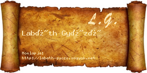 Labáth Győző névjegykártya